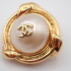 Chanel CC Round Earrings Metal