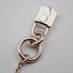 Hermes Cadenas Kelly Pendant Necklace Sterling Silver