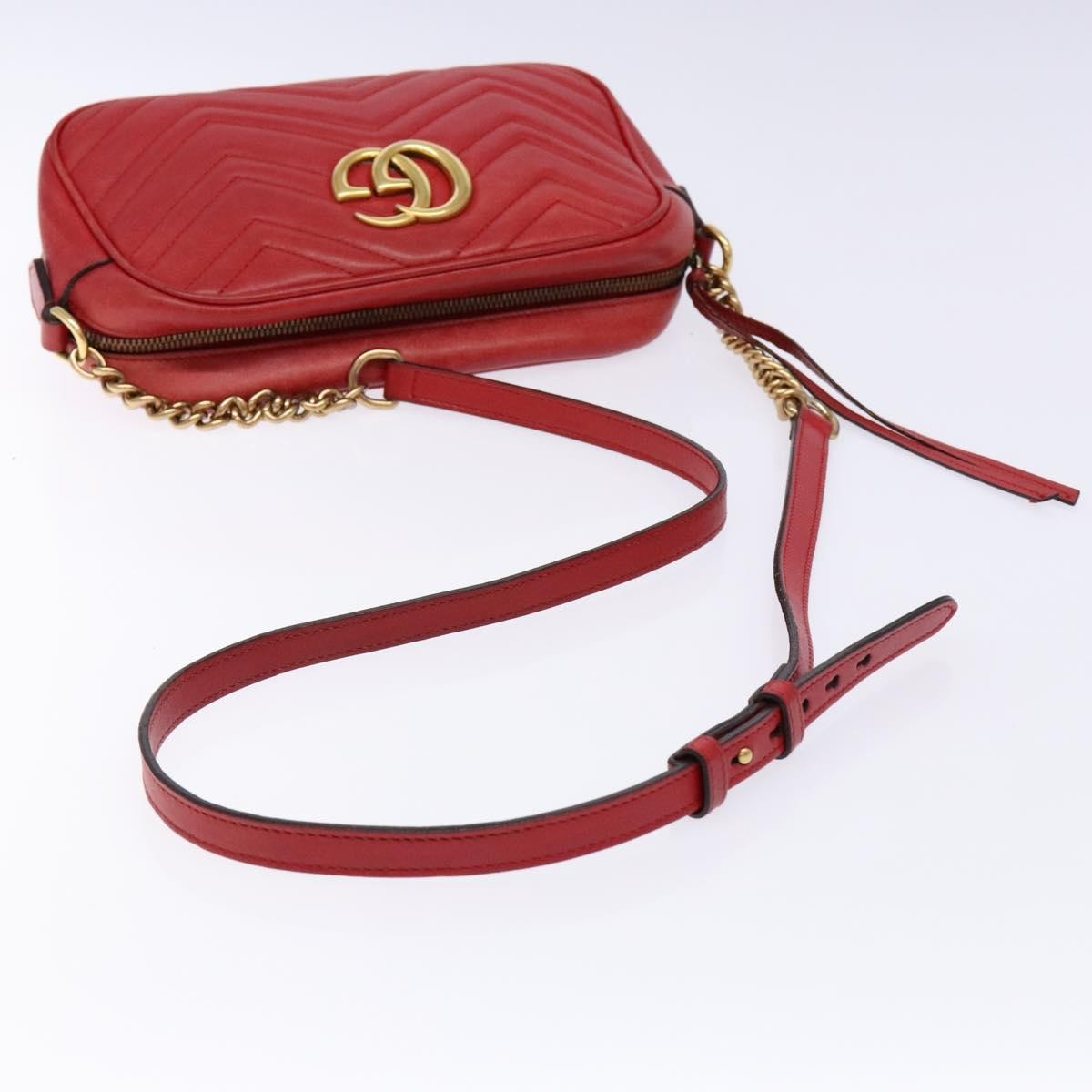 Gucci GG Marmont Triple Zip Chain Bag Matelasse Leather