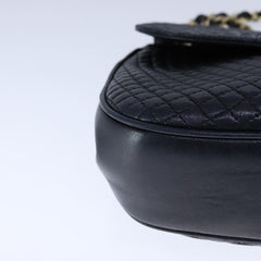 Bally Vintage Chain Shoulder Bag Quilted Leather