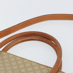 Celine Vintage Macadam Handbag Canvas and Leather