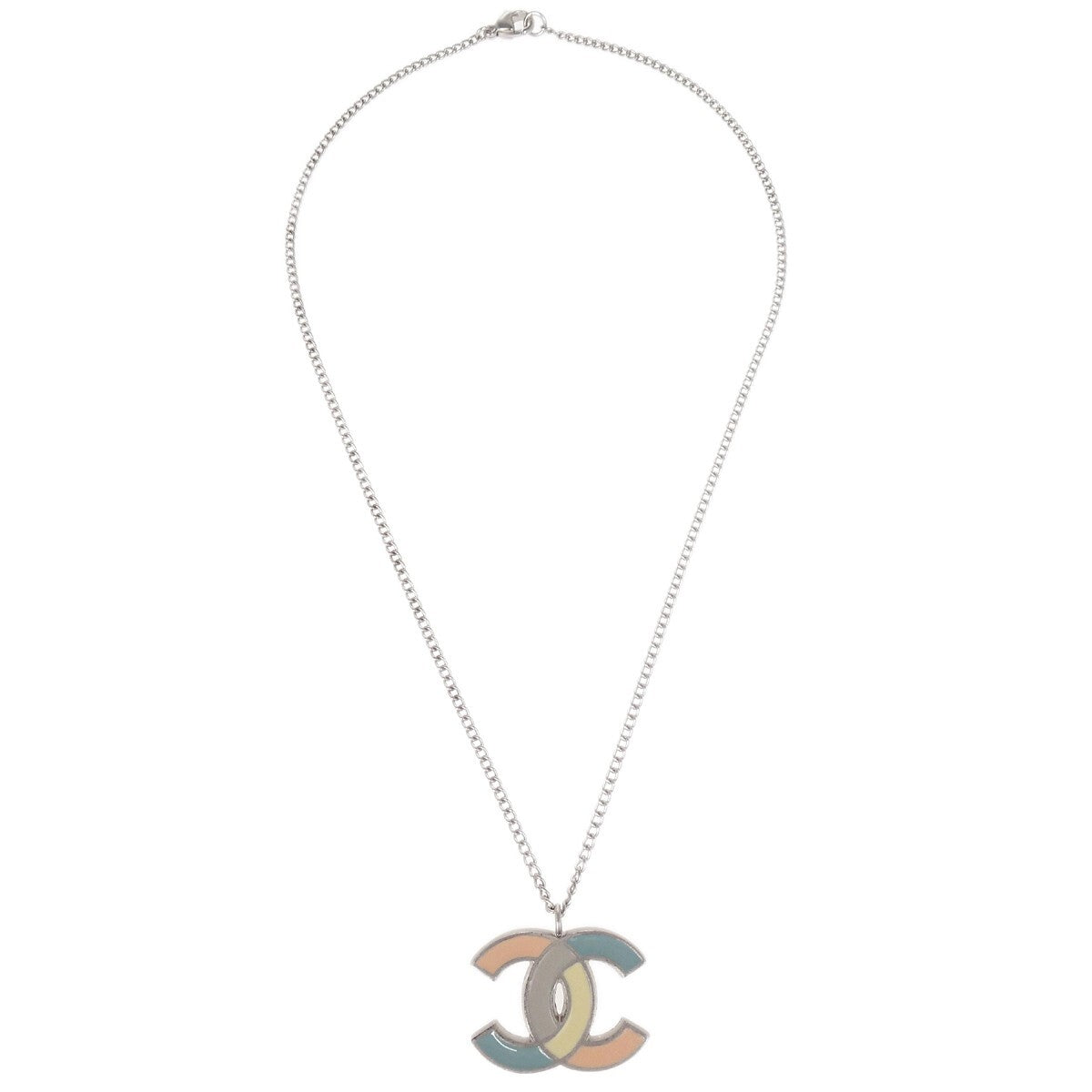 Chanel CC Pendant Necklace Metal