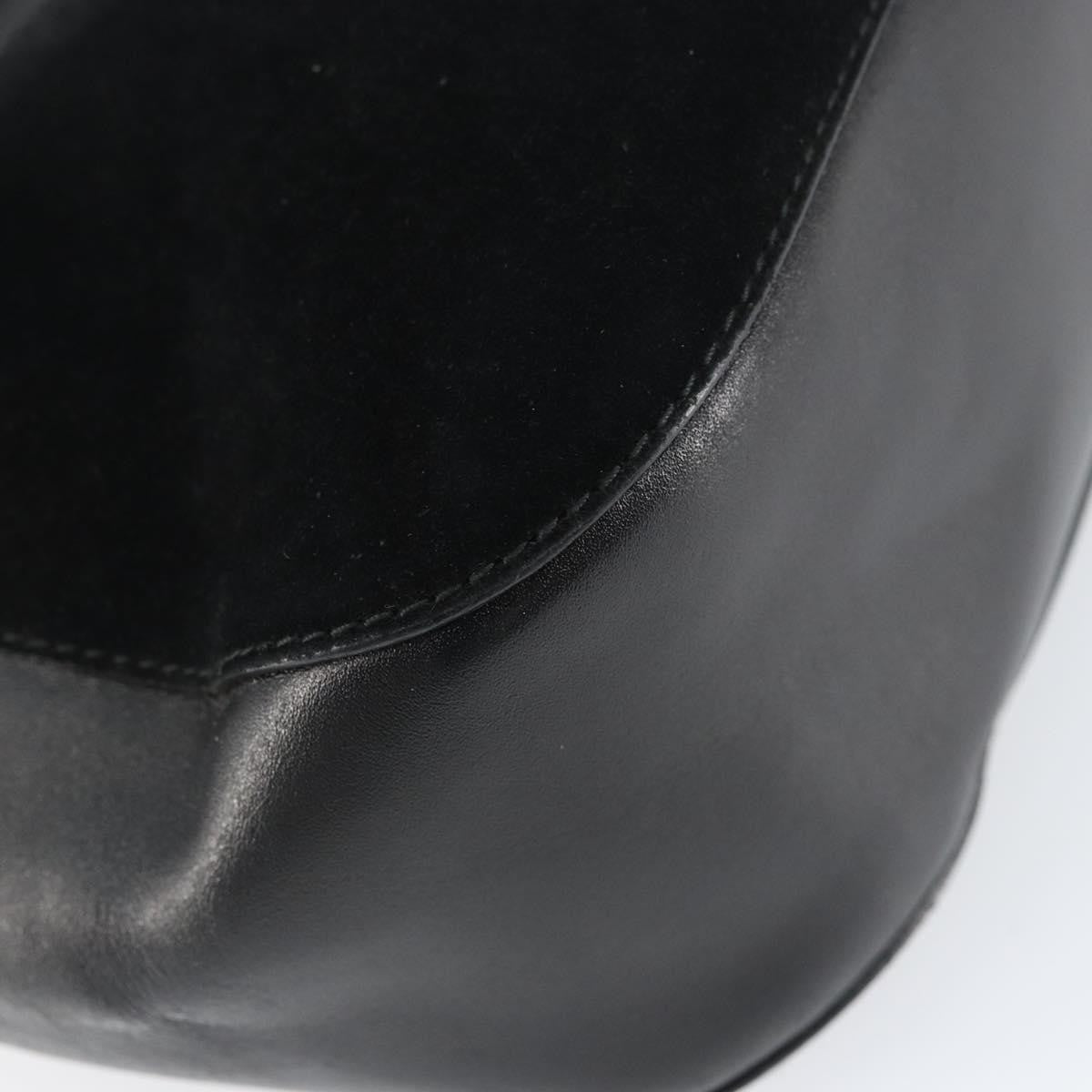 Gucci Vintage Bamboo Handle Bag Suede