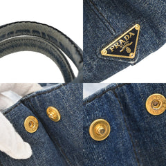 Prada Canapa Open Tote Denim