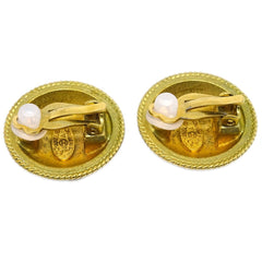 Chanel CC Round Earrings Metal