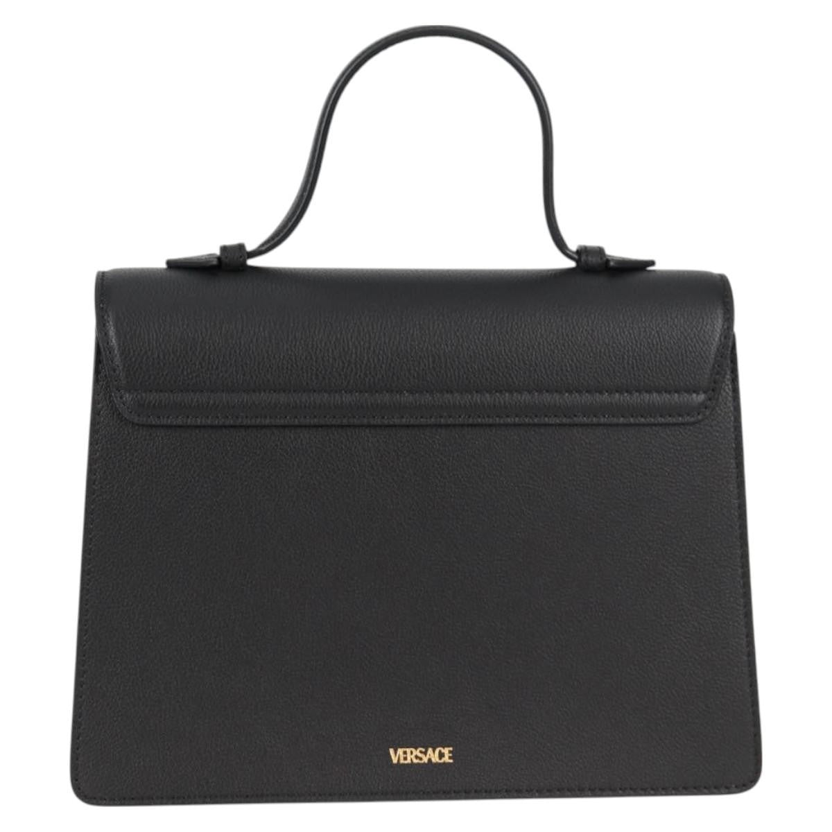 Versace La Medusa Top Handle Bag Leather