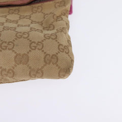 Gucci Vintage Double Belt Bag GG Canvas with Leather