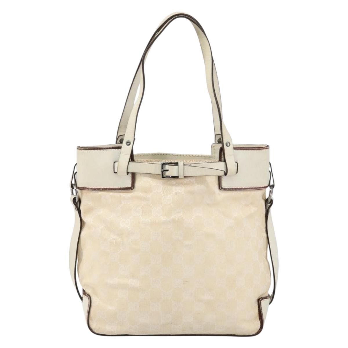 Gucci Belted Bucket Tote GG Canvas with Leather