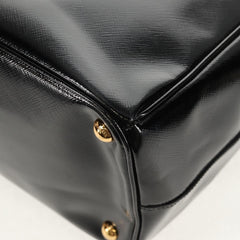 Prada Double Zip Lux Tote Vernice Saffiano Leather