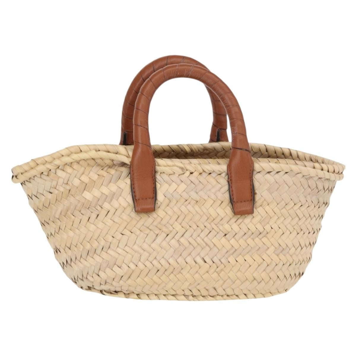 Chloe Marcie Basket Bag Raffia and Leather