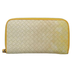 Bottega Veneta Intrecciato Long Zip  Wallet Leather
