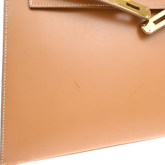 Hermes Kelly Handbag Brown Chamonix with Gold Hardware