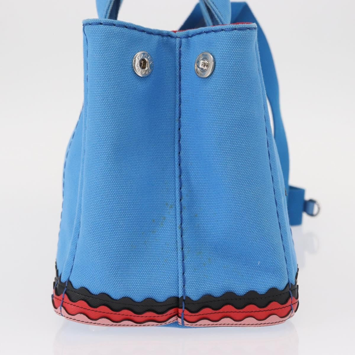 Prada Canapa Convertible Tote Canvas with Applique