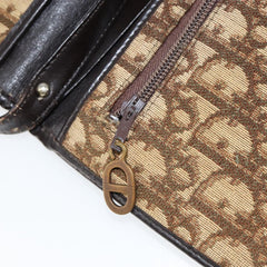 Christian Dior Vintage Trotter Shoulder Bag Canvas