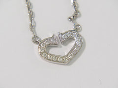Cartier C Heart de Cartier Pendant Necklace 18K White Gold with Diamond