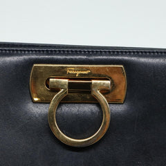 Salvatore Ferragamo Vintage Gancini Chain Shoulder Bag Leather