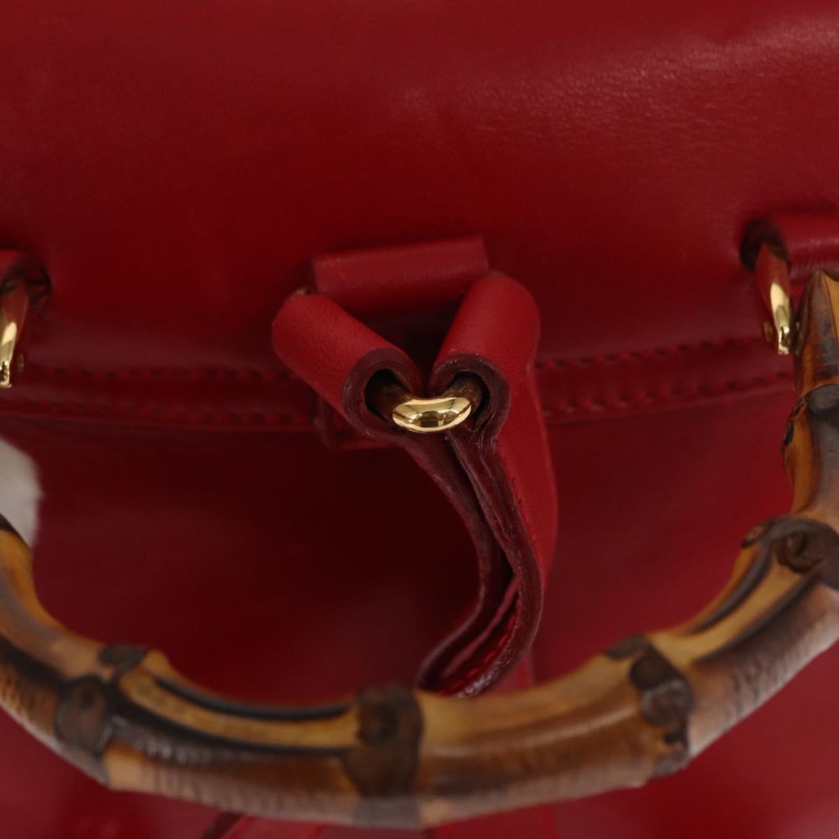Gucci Vintage Bamboo Backpack Leather