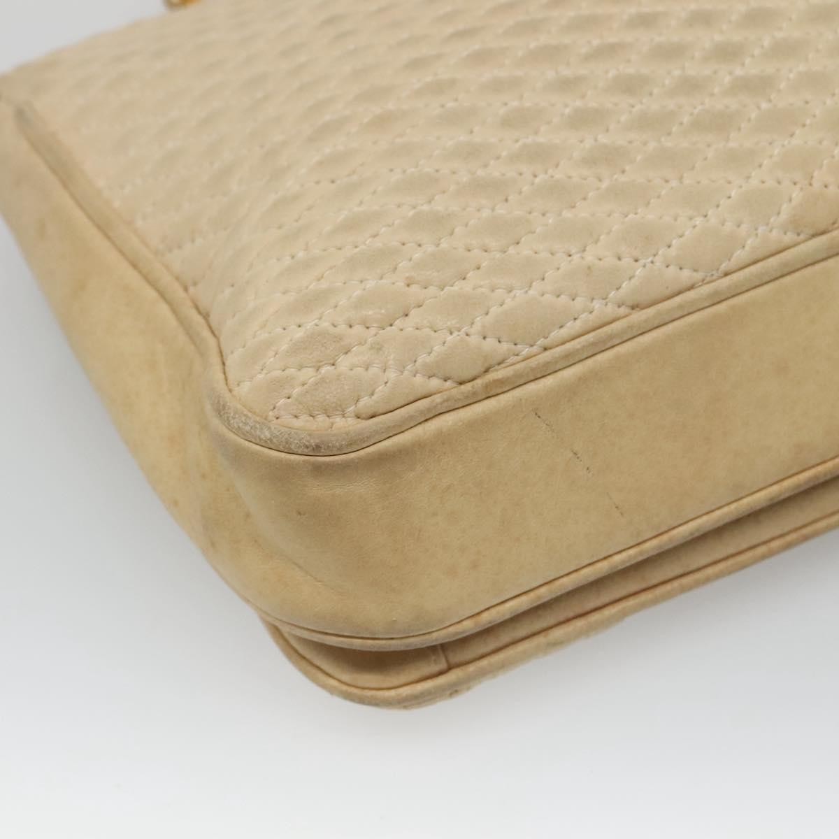 Bally Vintage Chain Shoulder Bag Quilted Leather