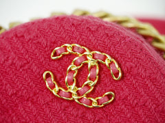 Chanel 19 Round Clutch with Chain Quilted Tweed