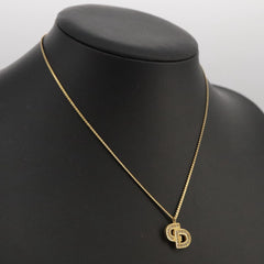 Christian Dior CD Pendant Necklace Gold-plated