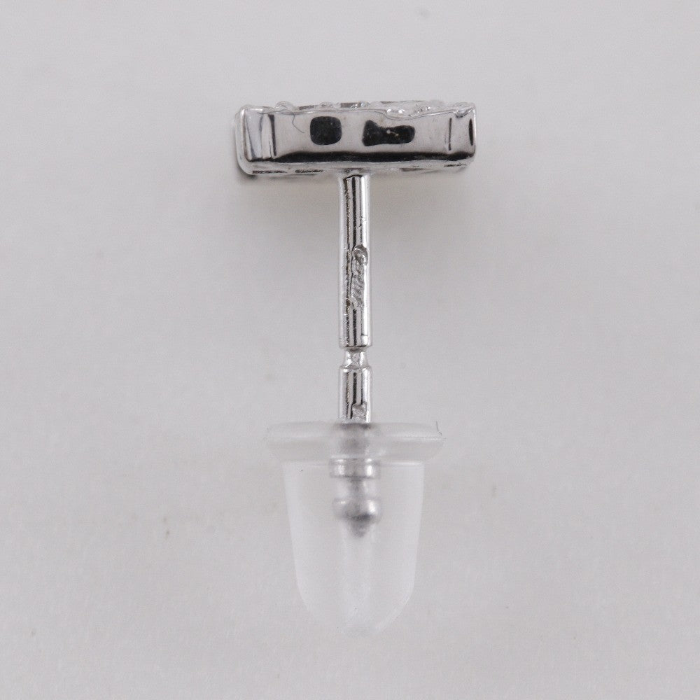 Cartier 2C Stud Earrings 18K White Gold with Diamonds