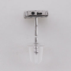 Cartier 2C Stud Earrings 18K White Gold with Diamonds