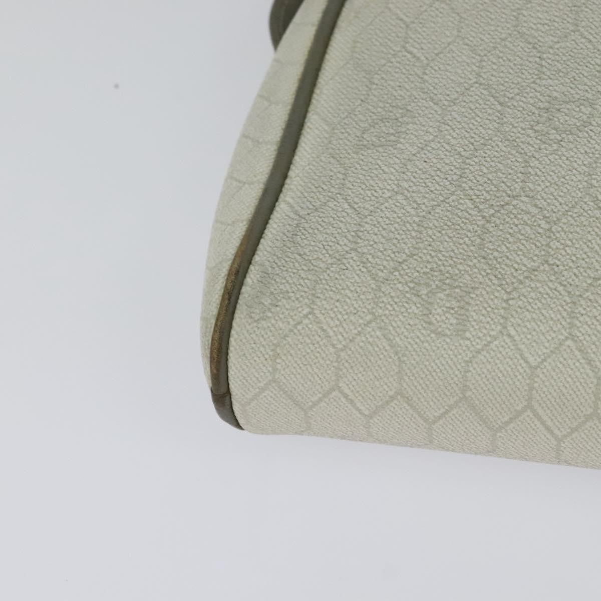 Christian Dior Vintage Honeycomb Zip Pouch Coated Canvas