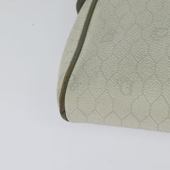 Christian Dior Vintage Honeycomb Zip Pouch Coated Canvas