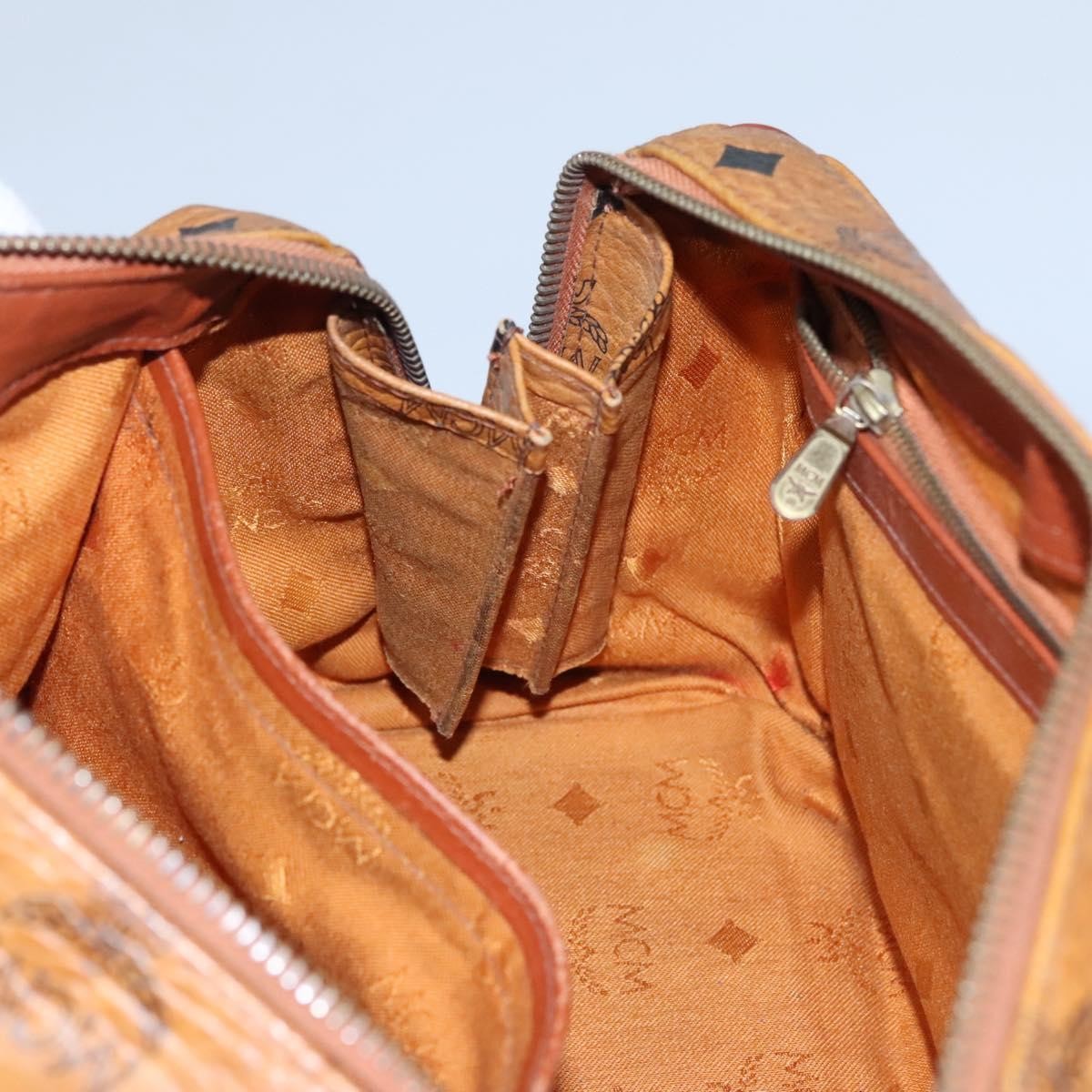 MCM Visetos Handbag Canvas and Leather