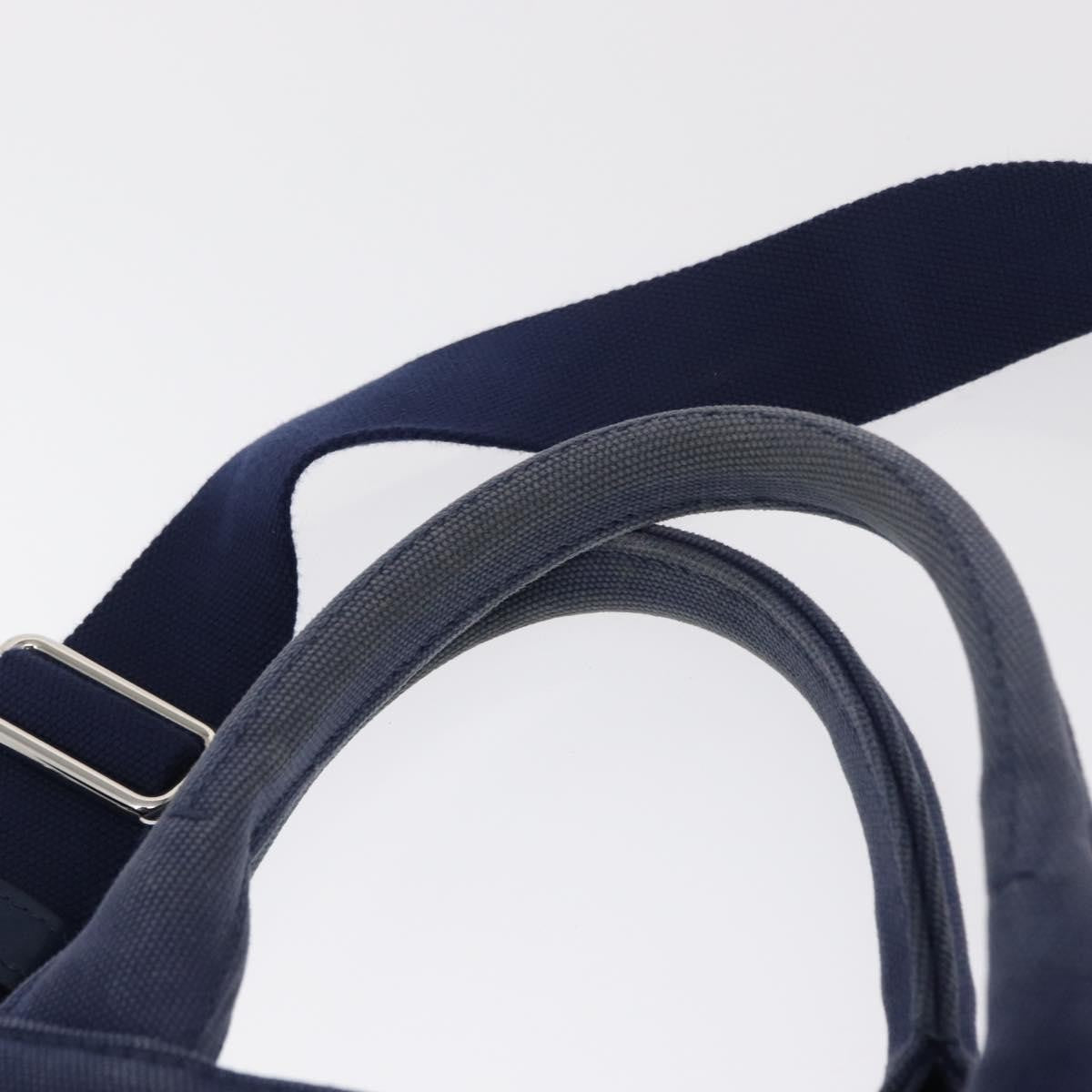 Prada Canapa Convertible Tote Grommet Embellished Canvas