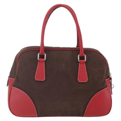 Prada Bowler Bag Canvas with Leather