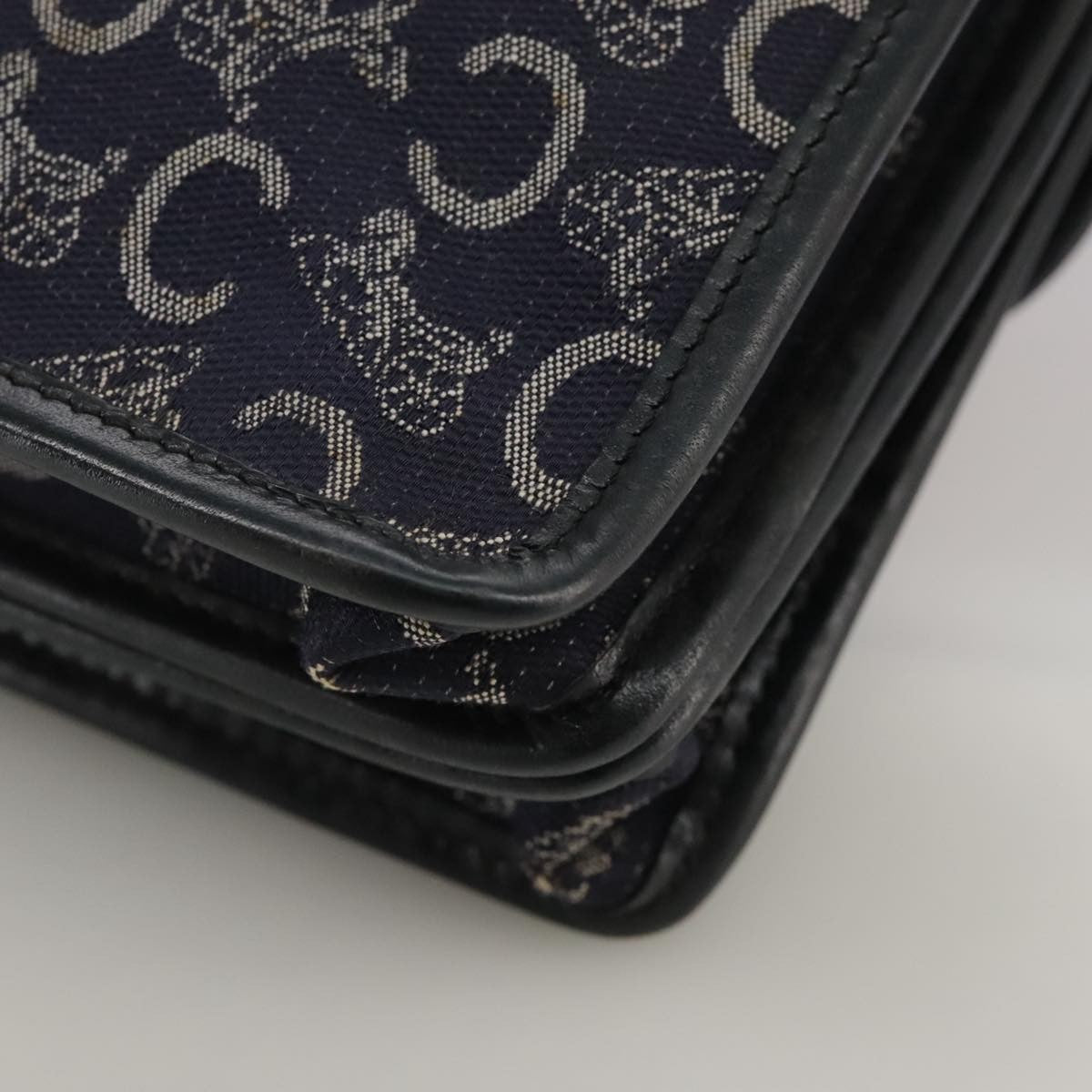 Celine C Sulky Handbag Canvas