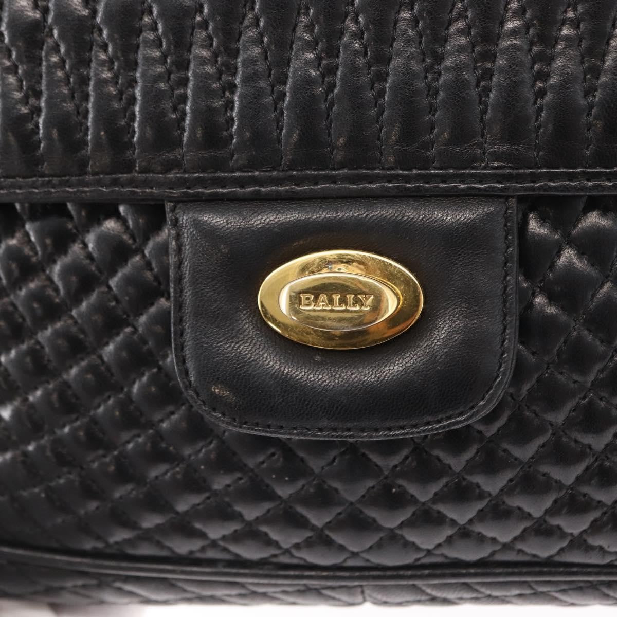 Bally Vintage Chain Shoulder Bag Quilted Leather