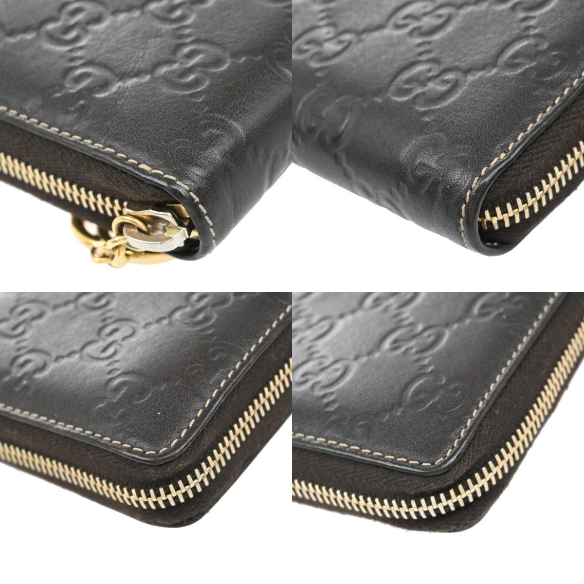 Gucci Icon Zip Around Wallet Guccissima Leather