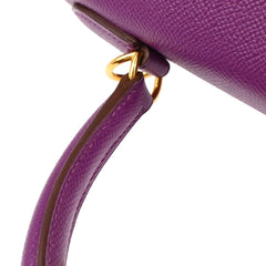 Hermes Kelly Anemone Epsom