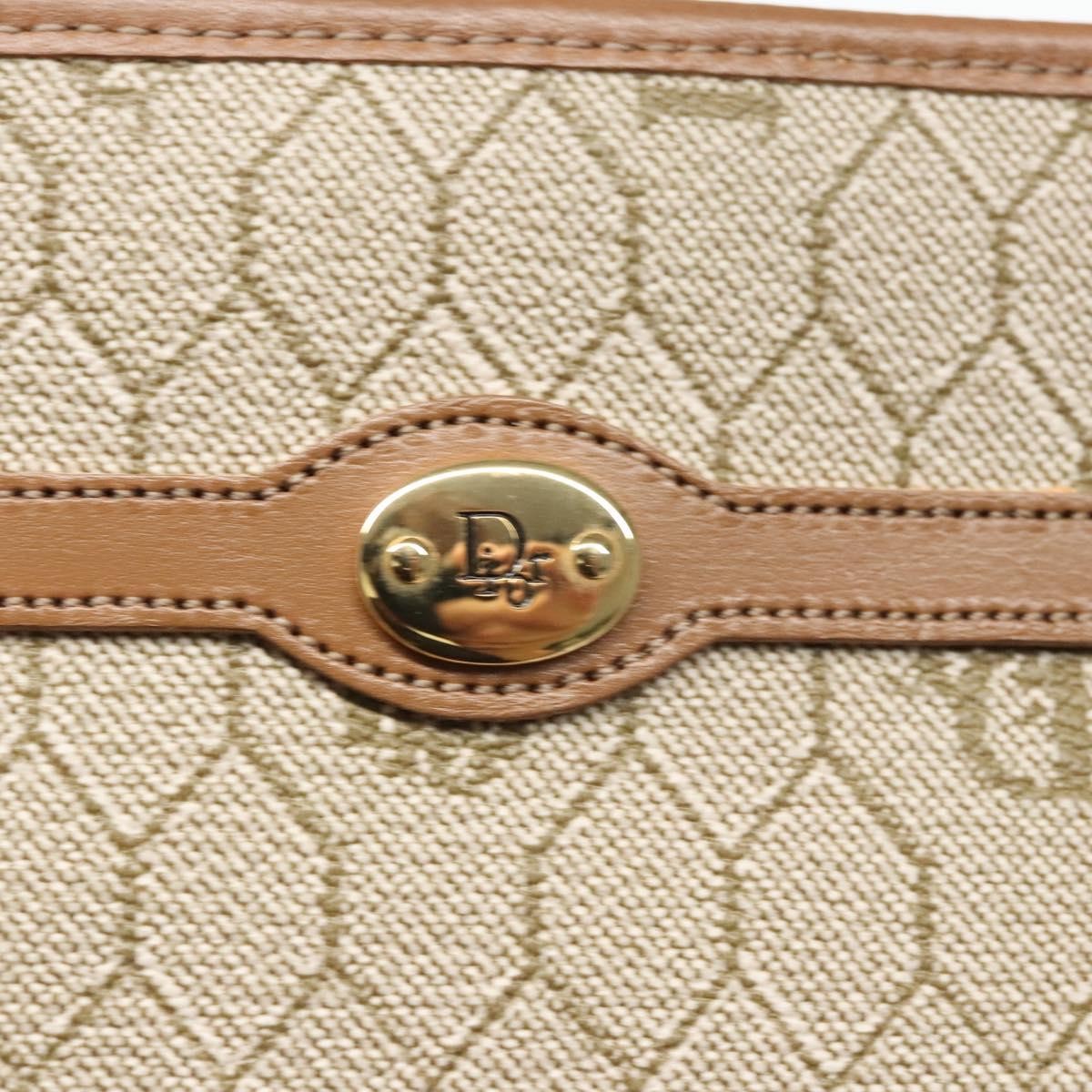 Christian Dior Vintage Honeycomb Zip Pouch Coated Canvas
