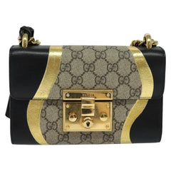 Gucci Padlock Shoulder Bag GG Coated Canvas and Leather