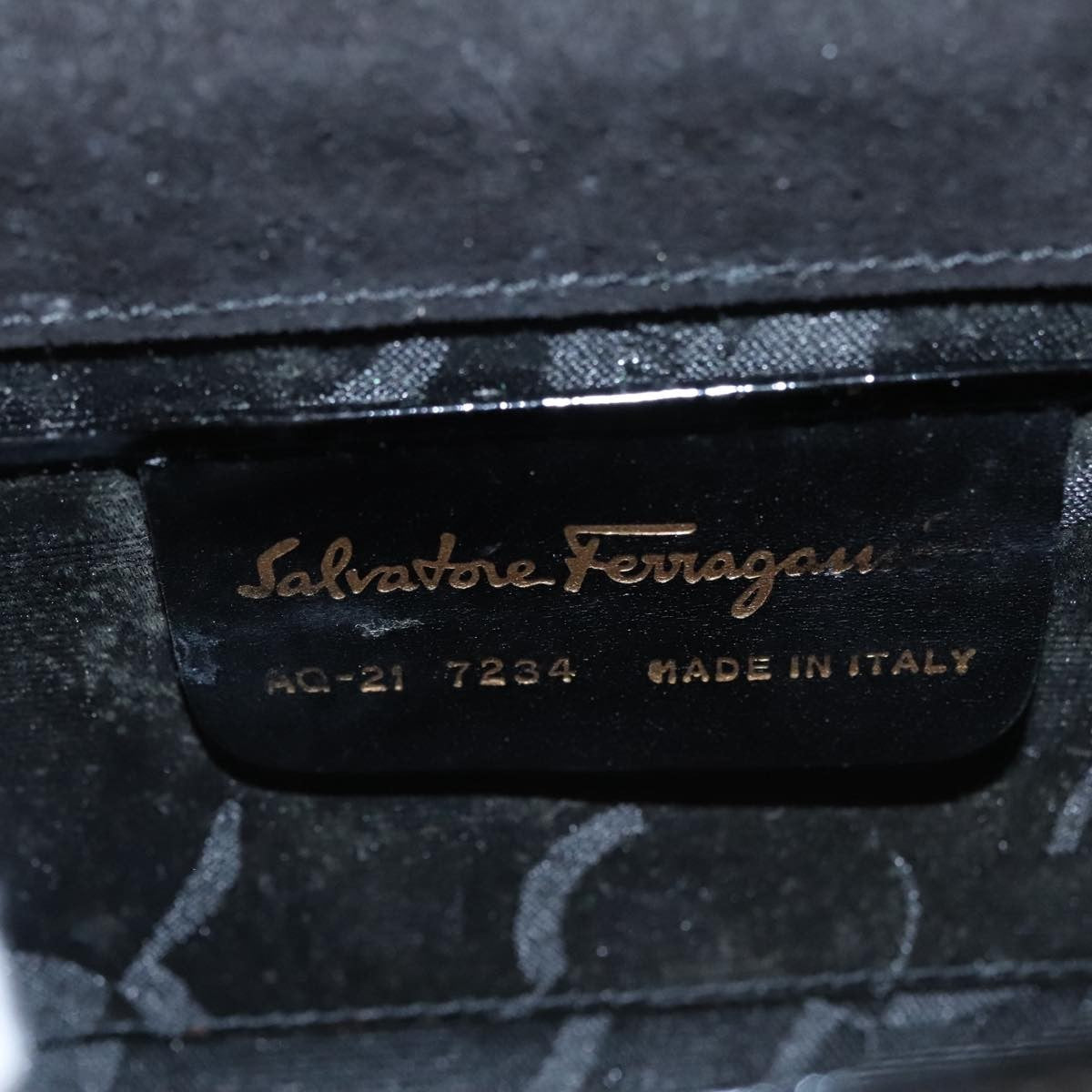 Salvatore Ferragamo Gancini Box Crossbody Bag Patent leather