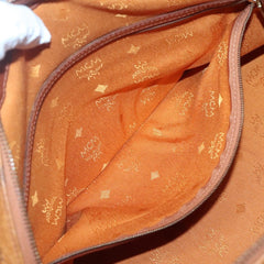 MCM Visetos Handbag Canvas and Leather