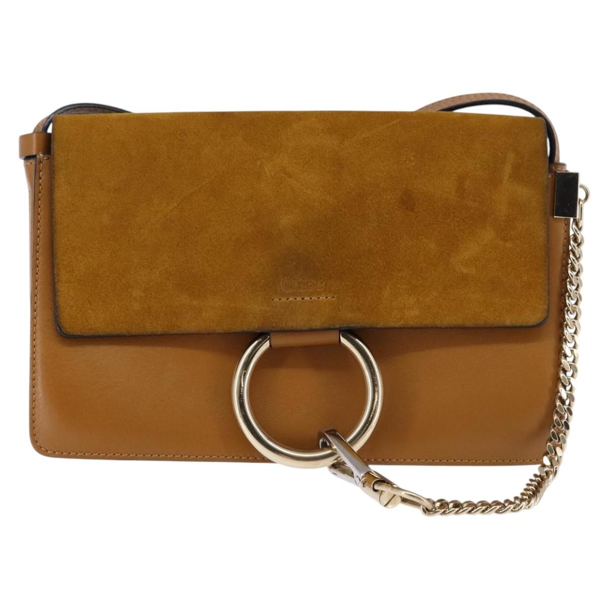 Chloe Faye Shoulder Bag Leather and Suede