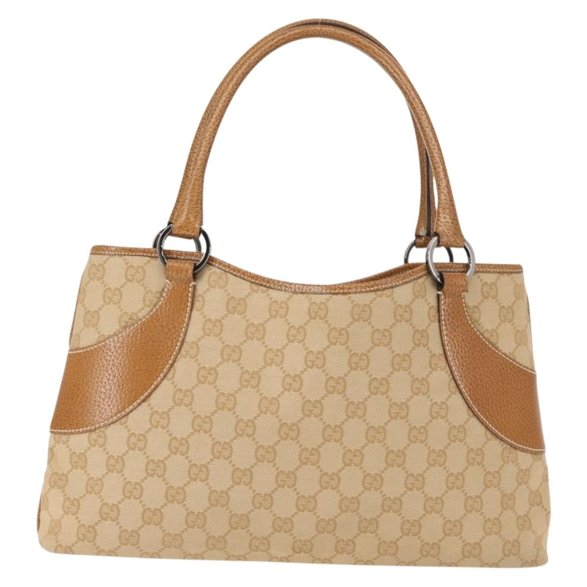 Gucci Vintage Ring Tote GG Canvas with Leather