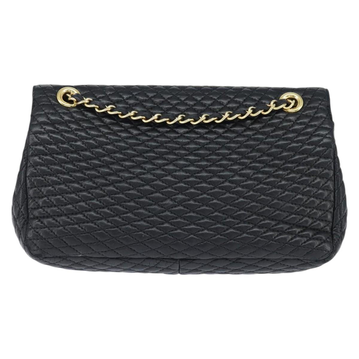 Bally Vintage Chain Shoulder Bag Quilted Leather