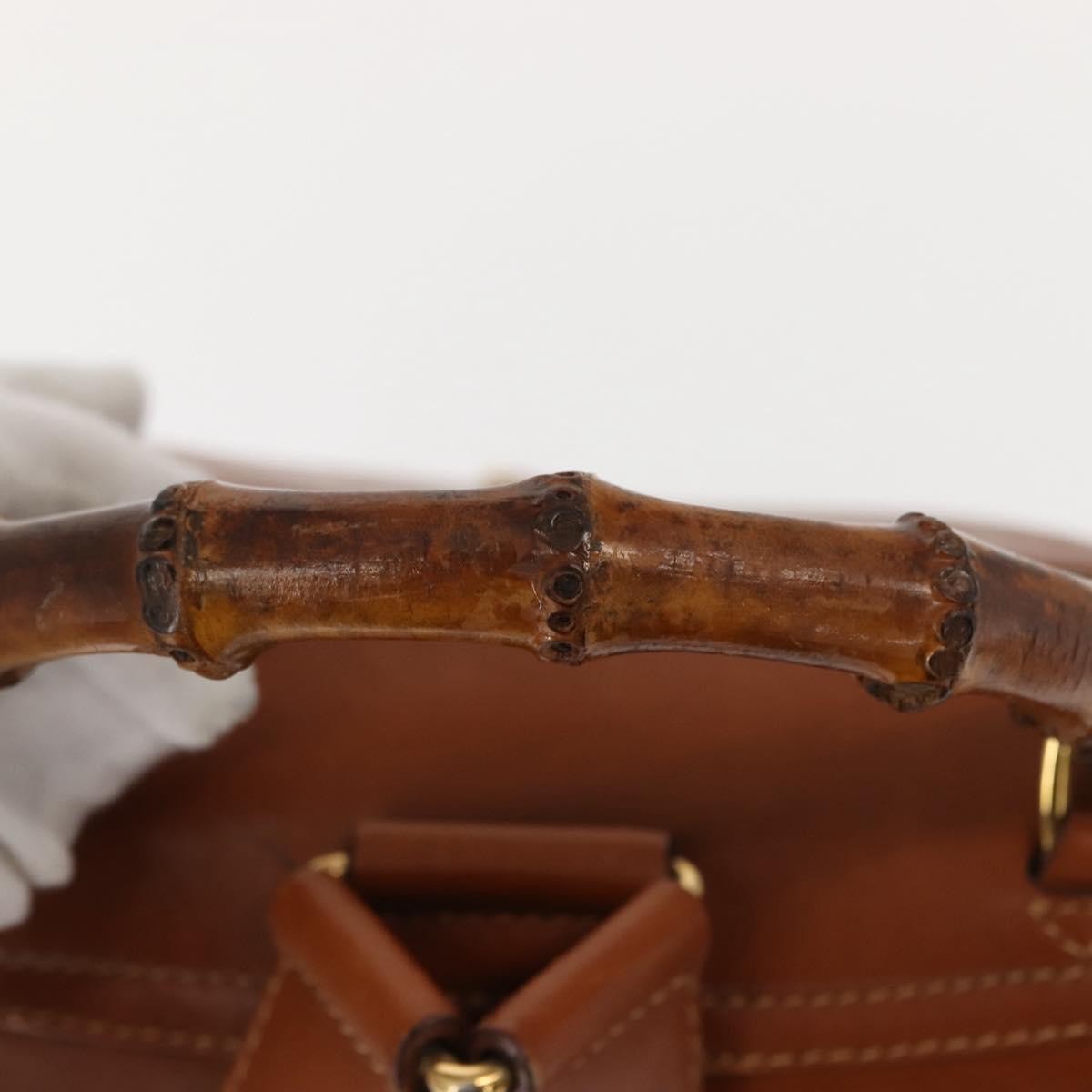 Gucci Vintage Bamboo Backpack Leather