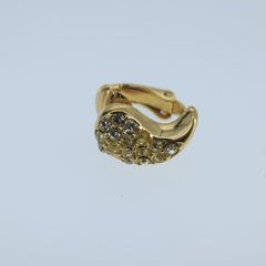 Christian Dior CD Tribales Drop Clip On Earrings Metal with Faux Pearls