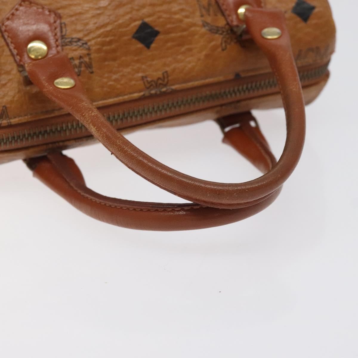 MCM Visetos Handbag Canvas and Leather