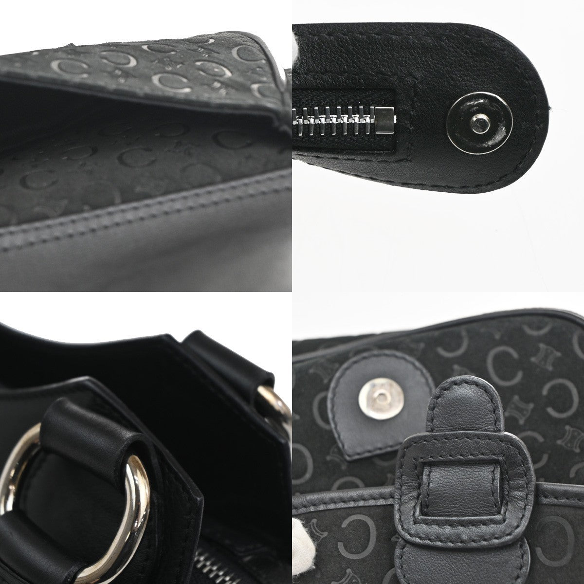 Celine C Macadam Handbag Suede