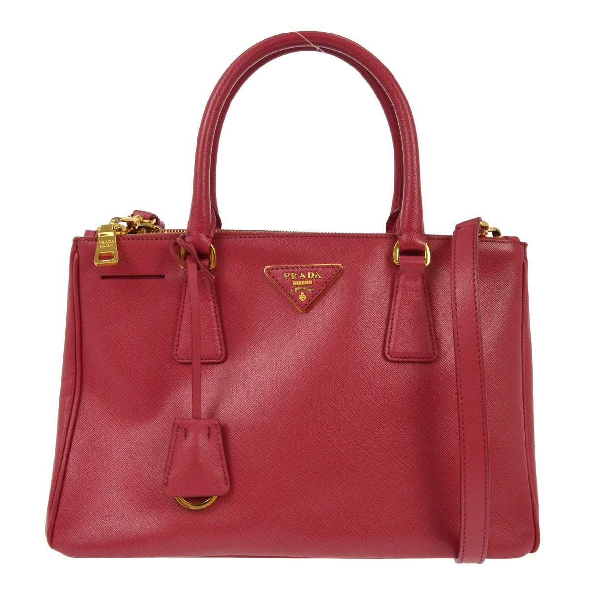 Prada Double Zip Lux Tote Saffiano Leather