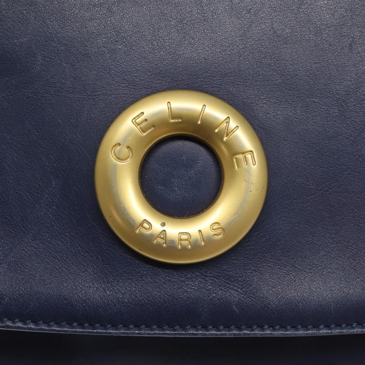 Celine Vintage Circle Logo Crossbody Bag Leather