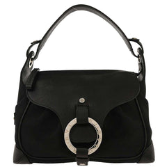 Bvlgari Logomania Shoulder Bag Canvas with Leather