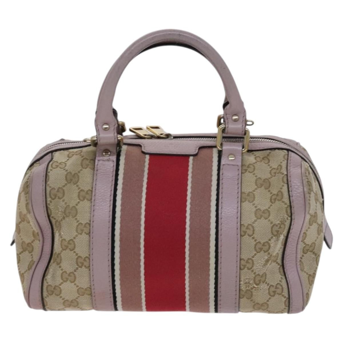 Gucci Vintage Web Boston Bag GG Canvas